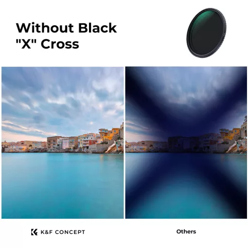 K&F Concept NANO-X, VARIO ND 2-32 szűrő, W/O Black cross, vízlep., karcálló, +3db törlőkendő, 37mm (KF-01-1162V1)