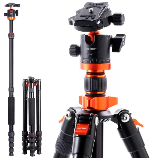 K&F Concept K255A4+BH-28L állvány + monopod, fekete-narancssárga V2 (KF-09-083V2)