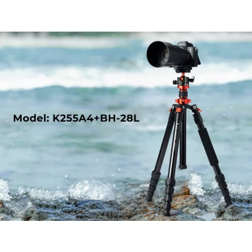 K&F Concept K255A4+BH-28L állvány + monopod, fekete-narancssárga V2 (KF-09-083V2)