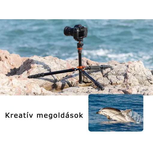 K&F Concept K255A4+BH-28L állvány + monopod, fekete-narancssárga V2 (KF-09-083V2)
