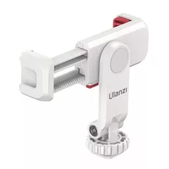   Ulanzi ST-06s telefon tartó adapter állványhoz, elforgatható, dönthető, vakupapucs adapterrel, fehér (UL-3057)