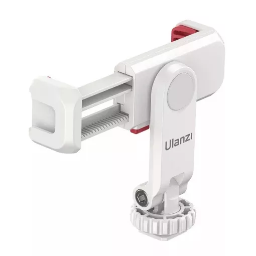 Ulanzi ST-06s telefon tartó adapter állványhoz, elforgatható, dönthető, vakupapucs adapterrel, fehér (UL-3057)