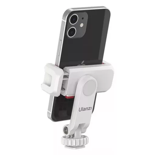 Ulanzi ST-06s telefon tartó adapter állványhoz, elforgatható, dönthető, vakupapucs adapterrel, fehér (UL-3057)
