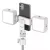  Ulanzi ST-06s telefon tartó adapter állványhoz, elforgatható, dönthető, vakupapucs adapterrel, fehér (UL-3057)
