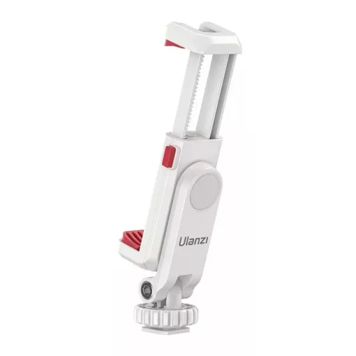 Ulanzi ST-06s telefon tartó adapter állványhoz, elforgatható, dönthető, vakupapucs adapterrel, fehér (UL-3057)