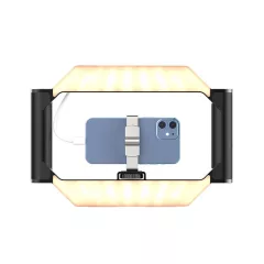   Ulanzi U-rig, LED keret, telefon tartóval, 3 vakupapucs, bluetooth kioldó, 2500k-9000K, 5000mAh (UL-3265)