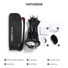 Ulanzi AS045 45cm-es nyitható octobox méhsejtráccsal, Bowens csatlakozás (UL-3308)