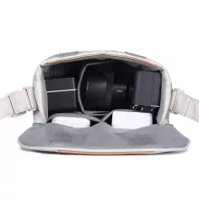 Ulanzi B011 ultrakönnyű fotós oldaltáska, 3-4 liter, vízlepergető szövet, világos szürke (UL-B011)