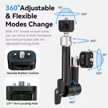 Ulanzi R011a super clamp, satu, rögzítőbilincs, HD01 10"-os magic arm (UL-T018)