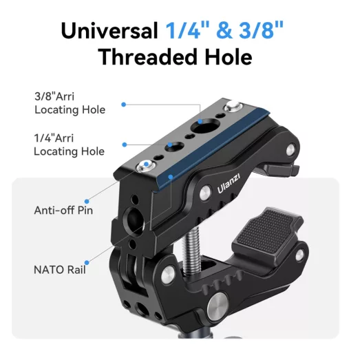 Ulanzi R011a super clamp, satu, rögzítőbilincs, HD01 10"-os magic arm (UL-T018)