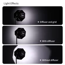 Ulanzi D540 40cm-es nyitható octagonal softbox méhsejtráccsal, Mini Bowens csatlakozás (UL-L066)