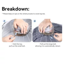 Ulanzi D90 90cm-es nyitható parabola méhsejtráccsal, Bowens csatlakozás (UL-L055)