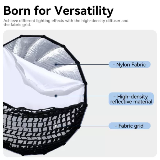 Ulanzi D90 90cm-es nyitható parabola méhsejtráccsal, Bowens csatlakozás (UL-L055)