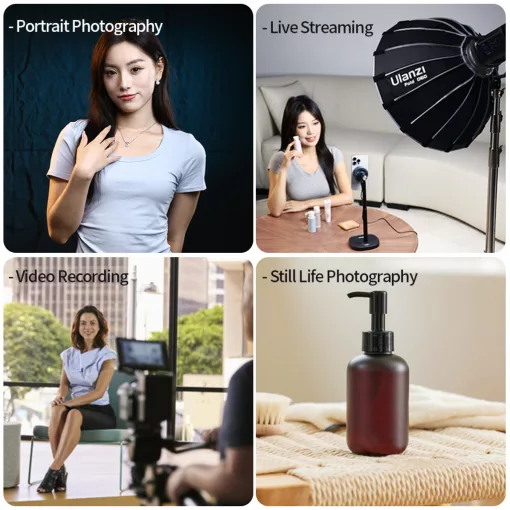 Ulanzi D60 60cm-es nyitható parabola méhsejtráccsal, Bowens csatlakozás (UL-L053)