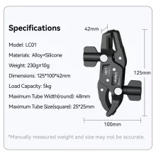 Ulanzi LC01 super clamp, dupla satu, rögzítőbilincs (UL-T017)