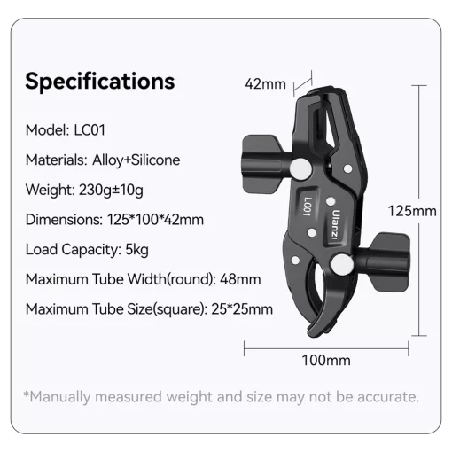 Ulanzi LC01 super clamp, dupla satu, rögzítőbilincs (UL-T017)