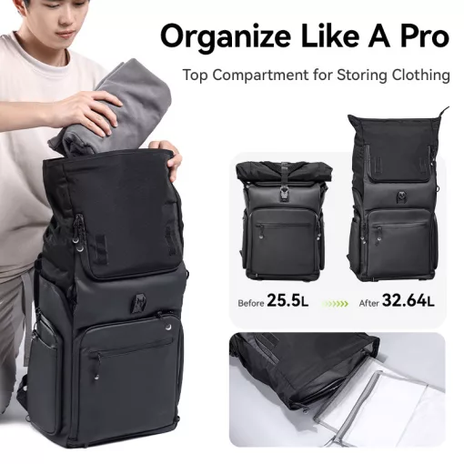 Ulanzi BT01 Business Travel Backpack, fotós hátizsák, 25-32L (UL-B001)