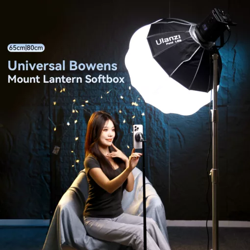 Ulanzi 80cm-es nyitható gömb softbox, lantern, Bowens csatlakozás, hordtáskával (UL-L063)