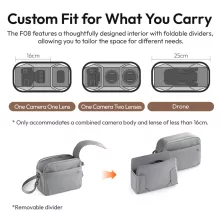 Ulanzi F08, B159, 18L könnyű utazó táska, fotós hátizsák, szürke (UL-B159)