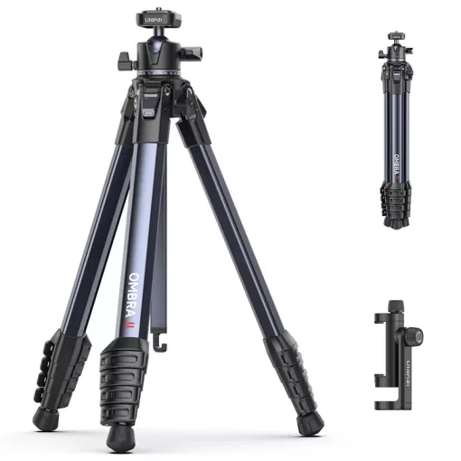 Ulanzi OMBRA II YING állvány, 156cm, 3kg teherbírás, Uka gyorscseretalp, telefontartó adapter (UL-T156)