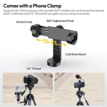 Ulanzi OMBRA II XINAG videó állvány, 157cm, fluid videófej, 3kg teherbírás, telefontartó adapter (UL-T154)