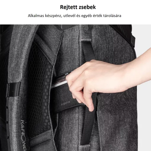 K&f Concept Alpha Backpack 25 literes, fotós hátizsák, vízálló, szürke (KF-13-105)