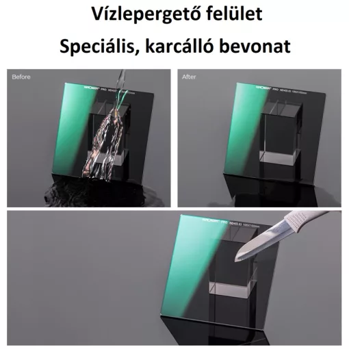 K&F Concept négyzet alakú lapszűrő Nano-X 100*100*2mm, KF-01-1839 - ND4, vízálló, karcálló, zöld bevonattal