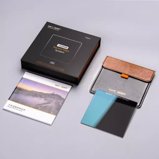 K&F Concept négyzet alakú lapszűrő Nano-X 100*100*2mm, KF-01-1839 - ND4, vízálló, karcálló, zöld bevonattal
