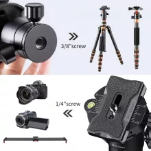 K&F Concept BH-25L állvány gömbfej, 25mm, 8kg teherbírás, vízmérték, arca swiss, 3/8"-1/4" (KF-31-029V3)