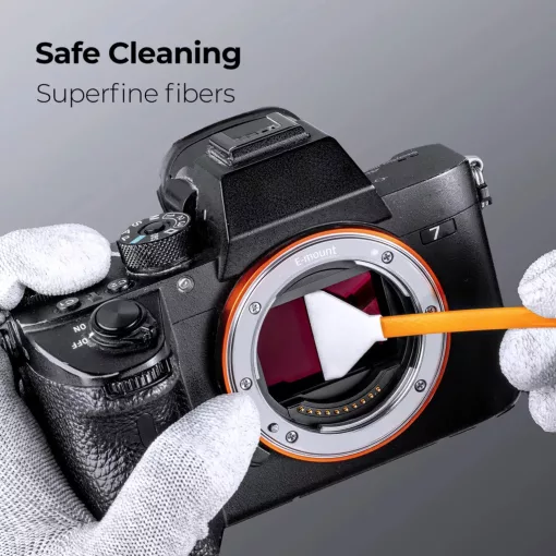 K&F Concept dupla fejes 24 mm-es tisztítópálca készlet, Full Frame, 10 db + 20 ml tisztító folyadék (KF-1965)