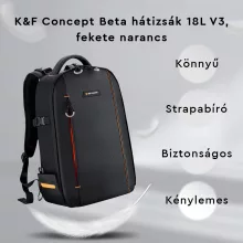 K&F Concept Beta hátizsák 18L V3, fekete narancs (KF-13-140)