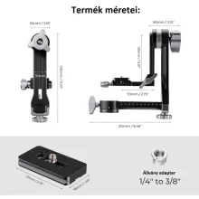 K&F Concept gimbal állványfej, arca swiss, CNC alumínium ötvözet (KF-31-052)