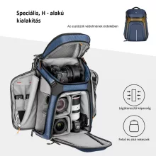 K&f Concept Alpha Backpack 25 literes, fotós hátizsák, vízálló, kék (KF-13-105V2)