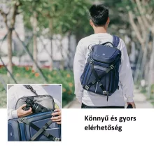 K&f Concept Alpha Backpack 25 literes, fotós hátizsák, vízálló, kék (KF-13-105V2)