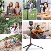 Ulanzi MT-44 E selfie állvány, monopod, telefontartó adapter, 149cm max magasság, fekete (UL-2502E)