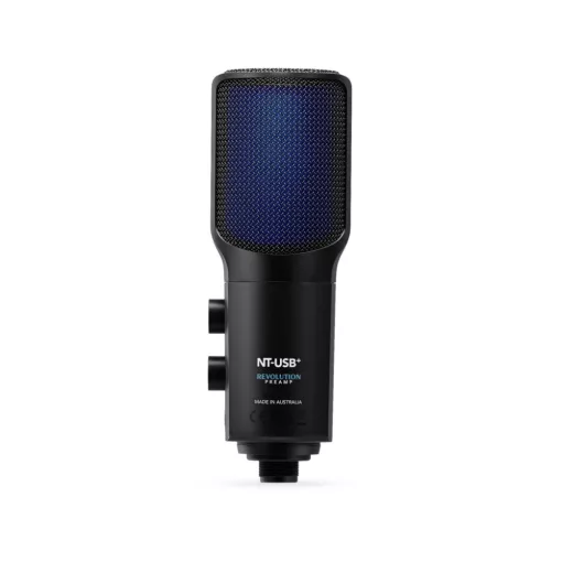 RODE NT-USB+ Professzionális kondenzátor USB mikrofon fejhallgató erősítővel, pop-filterrel és asztali állvánnyal, DSP, Connect & Central SW