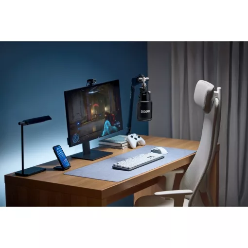 RODE NT-USB+ Professzionális kondenzátor USB mikrofon fejhallgató erősítővel, pop-filterrel és asztali állvánnyal, DSP, Connect & Central SW