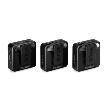 RODE Wireless GO GEN3 kompakt két csatornás digitális vezeték nélküli mikrofon rendszer adóba épített mikrofonnal, fekete (WIGO III - 1 vevő 2 adó)