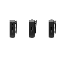 RODE Wireless GO GEN3 kompakt két csatornás digitális vezeték nélküli mikrofon rendszer adóba épített mikrofonnal, fekete (WIGO III - 1 vevő 2 adó)