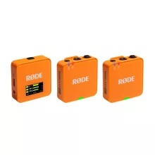 RODE Wireless GO GEN3 két csatornás vezeték nélküli mikrofon rendszer, narancssárga