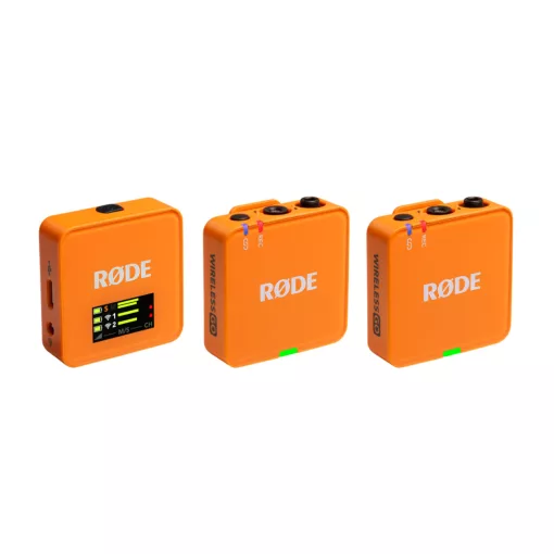 RODE Wireless GO GEN3 két csatornás vezeték nélküli mikrofon rendszer, narancssárga