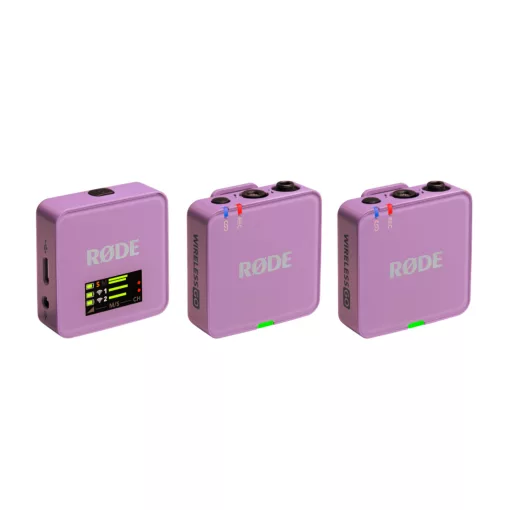 RODE Wireless GO GEN3 két csatornás vezeték nélküli mikrofon rendszer, halványlila