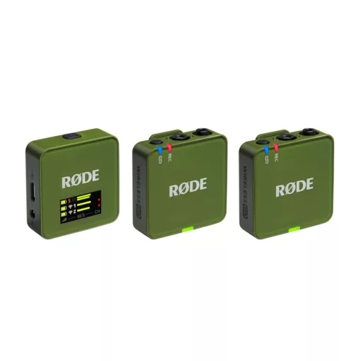 RODE Wireless GO GEN3 két csatornás vezeték nélküli mikrofon rendszer, sötétzöld