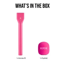 RODE Interview GO mikrofonfogó nyél vezeték néküli mikrofonokhoz, rózsaszín