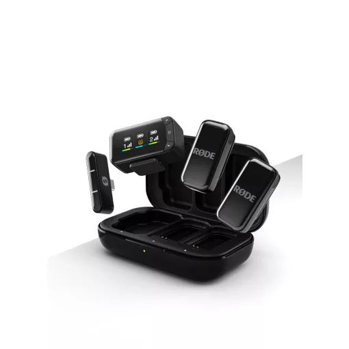 Rode Wireless Micro Camera Kit két csatornás kompakt vezeték nélküli mikrofon (USB-C), fekete 