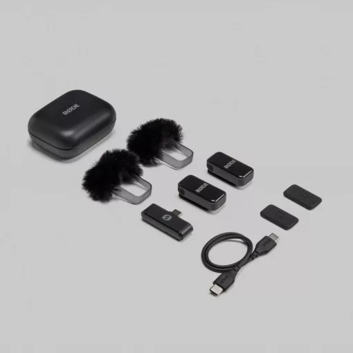 RODE Wireless Micro-C két csatornás kompakt vezeték nélküli mikrofon (USB-C), piros