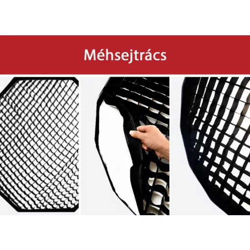 Mikrosat Méhsejtrács - 8Clicks Ernyőként Nyitható Octoboxhoz - 100cm