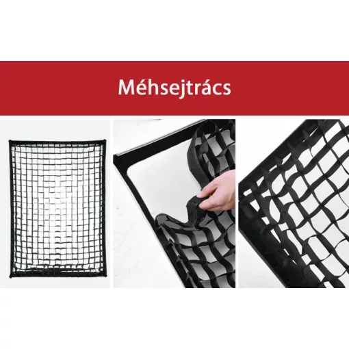 Mikrosat Méhsejtrács - 4Clicks Ernyőként Nyitható Softboxhoz - 60x90cm