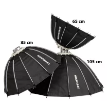 Mikrosat 12Clicks Nyitható Softbox - 85cm méhsejtráccsal