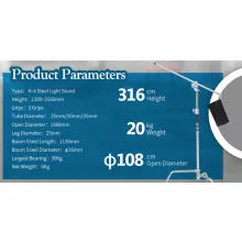 Jinbei K4 C-Stand Állvány (max. 20kg, 316cm)